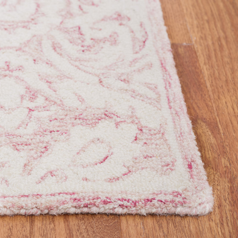 Wade Logan® Annig Handmade Pink/Ivory Area Rug Wayfair